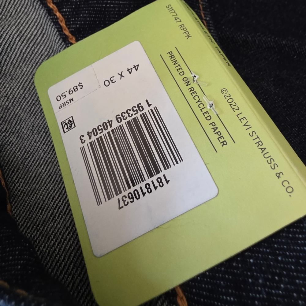 Levi's 541 Athletic Taper Jeans Mens 44x30 Dark Indigo NWT Stretch Premium - Picture 7 of 13